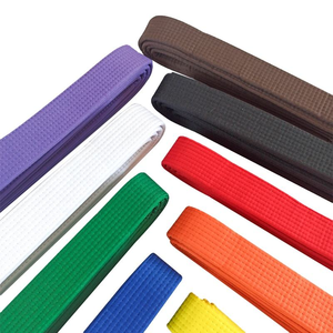 Ceinture d'arts martiaux Taekwondo 4 cm de large, épaisse, durable, en coton doux, ceinture d'entraînement avec couleurs personnalisables - Product Image 1