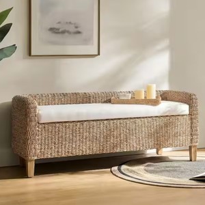 Elegant Seagrass Bench Patio for Living Room Modern Bohemian Entryway Bench Chair with Storage Home Furniture Made in Vietnam - Product Image 6
