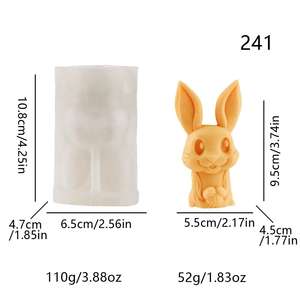 Molde de Silicona para Velas de Yeso, Decoración Hecha a Mano con Aroma a Conejo de Orejas Grandes de Pascua - Product Image 6