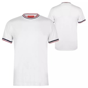 T-shirt personnalisé avec logo imprimé par sublimation du fabricant, vêtements décontractés pour hommes, 100% coton, design uni - Product Image 1