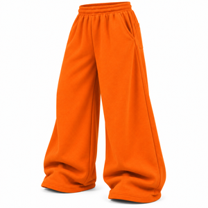 Custom Logo Women <b>Wide</b> <b>Leg</b> Sweatpants Heavy Cotton Baggy Sweatpants Flared Trousers Solid Color Custom Womens Streetwear <b>Pants</b> - Product Image 5