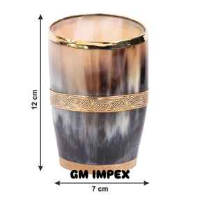 Vaso de Cuerno de Buey Hecho a Mano de la Mejor Calidad, Vaso de Cuerno de Buey para Beber, por gm impex - Product Image 5