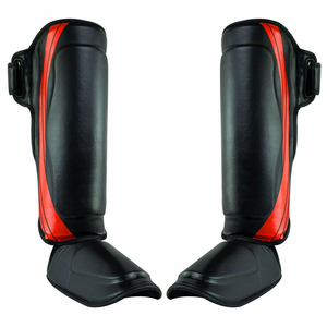 New Sports Safety Cowhide Leather Shin <b>Foam</b> <b>Pad</b> MMA Kick Boxing Leg Guards and Shin Guard Protective Foot Gear - Product Image 6
