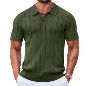Nouveaux polos décontractés pour hommes, vente chaude, nouveau design, logo personnalisé, polos de couleur unie pour hommes, prix bas, OEM personnalisé - Product Image 1