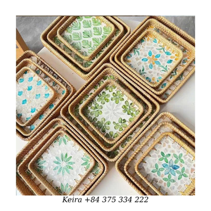 ถาดหวายหรูหราพร้อมพื้นผิวธรรมชาติสำหรับตกแต่งโรงแรม คาเฟ่ และบ้าน - Product Image 5