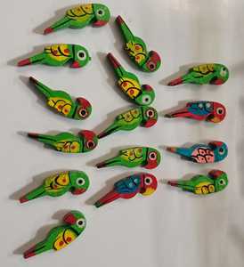 งานฝีมือไม้แกะสลักลายดอกบัวเพ้นท์มือ สำหรับทำเครื่องประดับ DIY ของตกแต่งแขวนผนัง ขายส่ง - Product Image 3