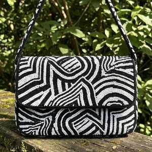 Bolso de mano de lujo bohemio indio para mujer, de diseñador, resistente, con cuentas, bandolera, para noche, compras, fiestas, hecho a mano, seguro - Product Image 1