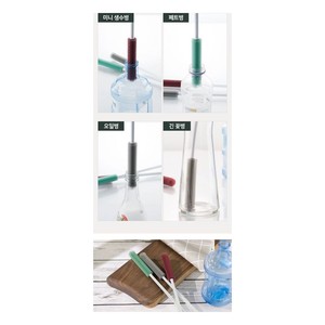 Spazzola coreana in silicone per la pulizia di bottiglie d'acqua, spazzola a manico lungo per bicchieri, spazzola per lavare bottiglie in PET, per tazze e thermos - Product Image 3