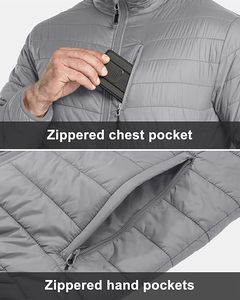 Custom Men Reflection Puffer Jacket Windproof Thermal Insulated Winter Bubble <b>Coats</b> Factory Price - Product Image 4