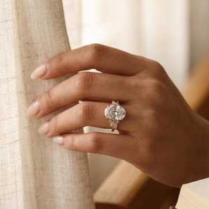Bague de fiançailles en or massif 10k 14k 18k avec diamant de laboratoire certifié IGI, taille ovale, marquise, ronde, pureté E, clarté VVS - Product Image 1