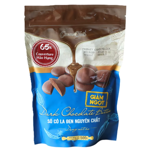 OEM/ODM Chocolat Composé Vente en Gros Directe du Fabricant Biscuits et Cookies HALAL Boutons de Chocolat Noir Véritable 65% Cacao - Product Image 1