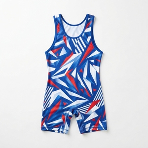 Combinaison de lutte personnalisée pour équipe, uniforme adulte et junior en spandex et mélange de polyester, combinaison de lutte sublimée, fabricant - Product Image 1