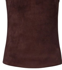 <b>Women</b> Suede Fashion Tank <b>Top</b> Sleeveless Casual Crop <b>Vest</b> Premium Soft Feel Clothing Wholesale OEM Supply Premium Quality - Product Image 2