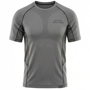 Camisetas de Yoga sin Costuras para Hombre, Ajustadas, Deportivas, Largas, de Alto Impacto, en Spandex/Poliéster - Product Image 1