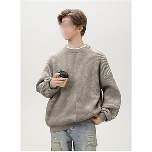 Men Anti-Pilling Crew Neck Classic <b>Pullover</b> <b>Sweater</b> Viscose Cotton Soft Knit Casual Layering Essential Winter Top Front Logo - Product Image 5