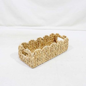 Trending Natural Water Hyacinth <b>Rectangular</b> <b>Storage</b> <b>Basket</b> Eco-Friendly Rustic Multi-Purpose Organizing Tray - Product Image 3