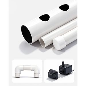 Kit Sistema di Coltivazione Idroponica a 3 Livelli con 90 Tubi in UPVC, Irrigazione Temporizzata e Protezione Solare per Giardinaggio Indoor - Product Image 3