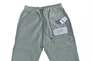 Pantalon en denim à cordon de serrage pour homme, tissé en fil teint écologique, à chevrons uni, durable, respirant, séchage rapide, résistant aux plis - Product Image 2