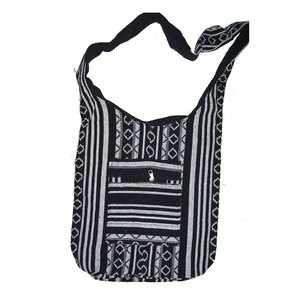 Women’s Handloom Cotton <b>Boho</b> Messenger <b>Bag</b> Embellished Ethnic Long Crossbody Shoulder <b>Bag</b> with Secure Zipper Closure - Product Image 1