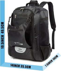 Sac à dos de baseball Bagnex avec logo personnalisé, compartiment à chaussures, sac d'équipement de baseball professionnel en polyester - Product Image 5