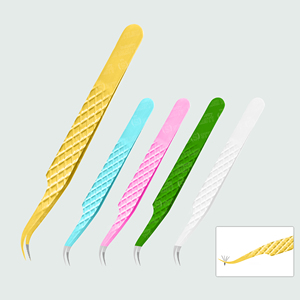 Pince à épiler antidérapante pour extensions de cils, de qualité supérieure, pour une sécurité accrue, des résultats améliorés et une précision optimale. - Product Image 2