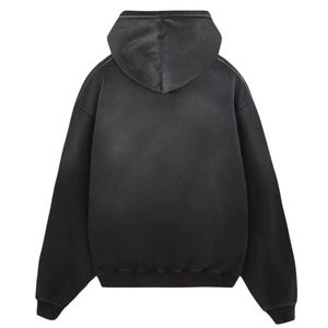 Sweat à capuche pour homme effet délavé Sunfaded Mud Wash, 450 g/m², en molleton bouclette, coupe ample, style streetwear, violet personnalisé - Product Image 2