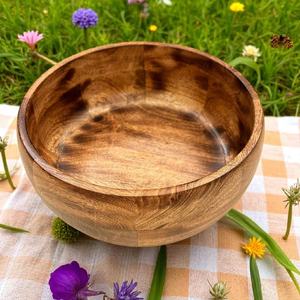 Juego de Vajilla de Madera de Acacia para Bebés, Tazón de Madera Pulida en Forma de Corazón, Plato de Cerámica de Coco, Plato de Plástico para Ensaladas, para Restaurante, Hogar y Camping - Product Image 5