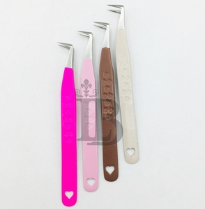 Top Quality <b>Eyelash</b> Tweezers Heart Cut Bottom <b>Mink</b> <b>Eyelash</b> <b>Extension</b> Volume Tweezers Stainless Steel Russian Volume - Product Image 2