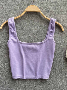 New Arrival Women Gym Wear Square Neck Tank <b>Top</b> Workout Ladies Tank <b>Top</b> High Quality Yoga Sports <b>Crop</b> <b>Top</b> Fitness OEM - Product Image 6