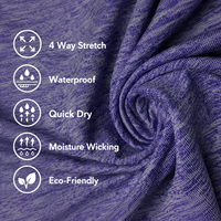 Tissu extensible 4 directions 100 % polyester, imperméable, séchage rapide, évacuation de l'humidité, écologique, pour vêtements de sport pour filles