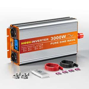 Convertisseur de courant HOULI 12V 220V 3000W, convertisseur de courant 1500W de puissance nominale, convertisseur de courant pour camping-car, camion, véhicule utilitaire - Product Image 1