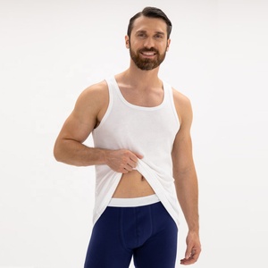 Débardeur en tricot pour homme, vente en gros, été, décontracté, uni, coupe ajustée, vêtements de sport et de fitness, séchage rapide, 100% coton - Product Image 5