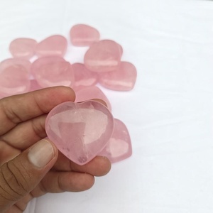 Premium Natural <b>Rose</b> <b>Quartz</b> <b>Heart</b> Crystal Polished Gemstone for Home Decor Wholesale Stress Relief Love Theme Cambay Art Feng - Product Image 3