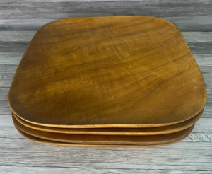 Platos Cuadrados de Madera Ecológicos Más Vendidos, Platos Planos Duraderos para Comida y Fruta en Varios Tamaños, Vajilla Personalizada - Product Image 1