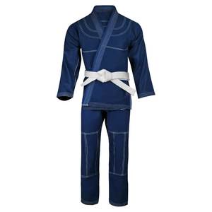 Bolton <b>Blue</b> Judo Gi Uniform 100% Cotton Adult Unisex Martial Arts Wear Black Belt Set Durable Plain Dyed Loose Fit 160g - Product Image 3