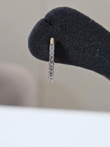Pendientes de Aro con Diamantes Cultivados en Laboratorio de 0.20ct, Oro Amarillo Sólido de 14K, Aros Colgantes de Diamantes de 105mm, Joyería Minimalista para Uso Diario y Fiestas, Regalo - Product Image 5