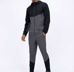 Veste zippée pour homme tendance, en toile unie, légère, respirante, à séchage rapide, coupe-vent, confortable, streetwear, sportswear - Product Image 3