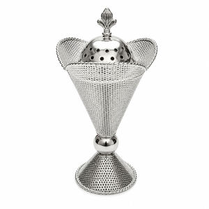 Quemador de Incienso de Latón Dorado Martillado con Base Metálica, Mabkhara Árabe para Ramadán y Eid, Soporte Metálico para Oud y Bakhoor, Accesorio de Regalo Religioso - Product Image 6