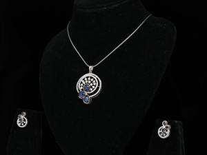 Collier unisexe tendance certifié en argent sterling 925 plaqué or avec saphir naturel, rubis, opale et pierres de naissance multicolores de 3 mm - Product Image 4