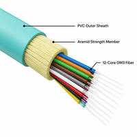 Cable Troncal para Interiores HEADWAY FCS-DSCN-3M012-AQ de 12 Núcleos OM4 PVC para Centros de Datos y Redes LAN