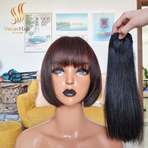 Venta al por mayor Bang Peluca de cabello humano 100% vietnamita Remy virgen 10A grado onda Natural y estilos rectos sedoso suave mejor calidad - Product Image 3