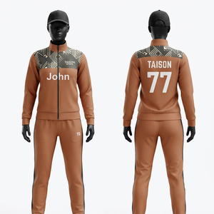 Traje de Entrenamiento de Bádminton Unisex Premium de 300 GSM, Poliéster Interlock, con Capucha, Forro Polar, Impermeable, Paneles Sublimados en los Hombros, Color Marrón - Product Image 1