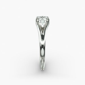Elegant 925 Sterling <b>Silver</b> Round Brilliant Cut Moissanite <b>Solitaire</b> <b>Ring</b> Classic Fine Jewelry Engagement Wedding Anniversary - Product Image 2