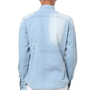 ผู้ผลิตจากปากีสถาน เสื้อเชิ้ตยีนส์ผู้ชายคุณภาพสูง ขายดี ดีไซน์ใหม่ เสื้อเชิ้ตยีนส์ผู้ชาย - Product Image 3