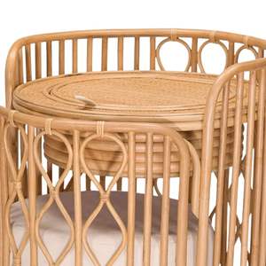 ชุดโต๊ะเครื่องแป้งหวายธรรมชาติพร้อมเก้าอี้ ขายส่งจำนวนมากจากโรงงานเวียดนาม ราคาถูก ปรับแต่งได้ - Product Image 2