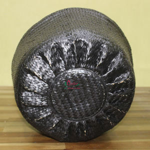 Contenedores de almacenamiento de hojas de palma artesanales con asas, almacenamiento redondo ecológico para cocina y sala de estar - Product Image 4