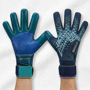 Guantes de Portero de Fútbol Profesionales de Alta Calidad, Personalizados, Transpirables, de Cuero, Antideslizantes, con Protección para los Dedos - Product Image 3
