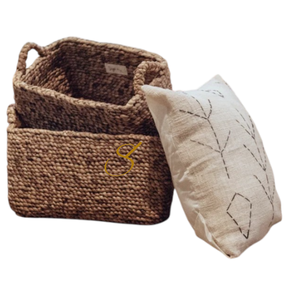 Luxury Handmade Water Hyacinth Organizer Basket for <b>Home</b> Decor - Product Image 3
