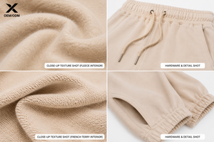 Pantalon de jogging en molleton et tissu éponge pour femme, avec cordon de serrage et poches latérales, coupe décontractée, poids moyen, tricoté, pour l'automne, OEM ODM - Product Image 4