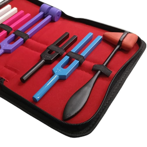 Ensemble de diapasons cliniques en aluminium à 4 canaux avec 5 diapasons et marteau W réglable pour tests médicaux et neurologiques - Product Image 5